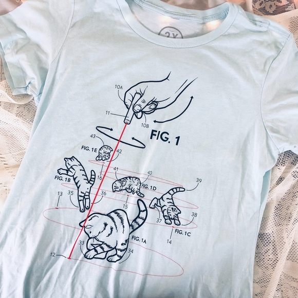 Cotton Bureau Tops - Cotton Bureau LazerCats! tee by MCKIBILLO [NWOT]